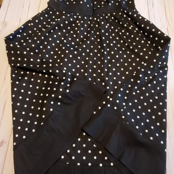 Pin-Up Dress Black/White Polka Dots Size M - Picture 5 of 5